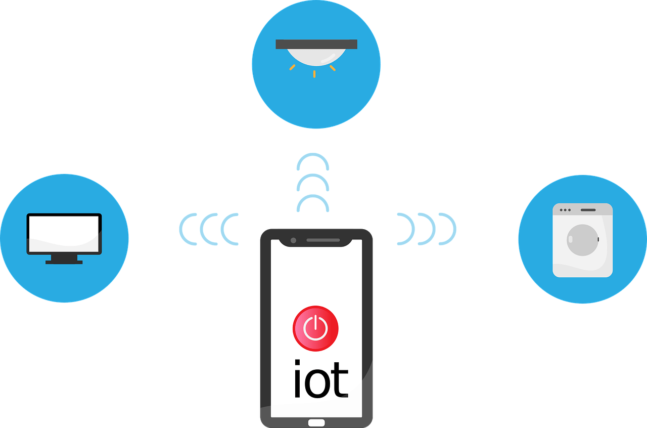 Free internet of things iot network vector